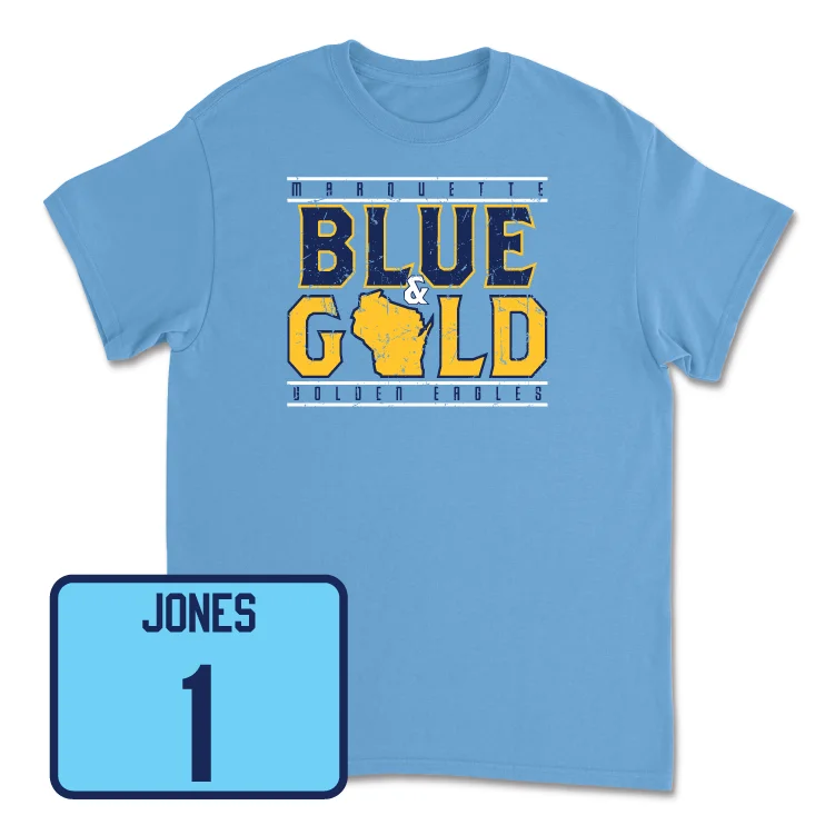 Men's basketball T-shirt elite quality -Championship Blue Men's Basketball State Tee - Kameron Jones