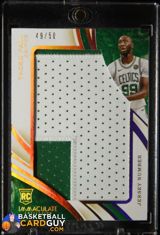 Men's basketball uniform sports offer -Tacko Fall 2019-20 Immaculate Jersey Number Patch Rookie RC #/50