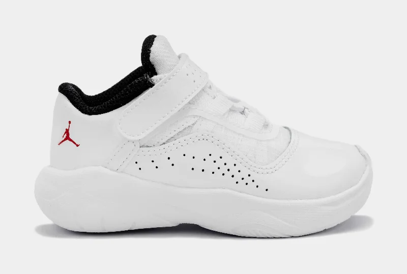 Basketball shoes cushioned -Air Jordan 11 CMFT Low Infant Toddler Lifestyle Shoes (White)