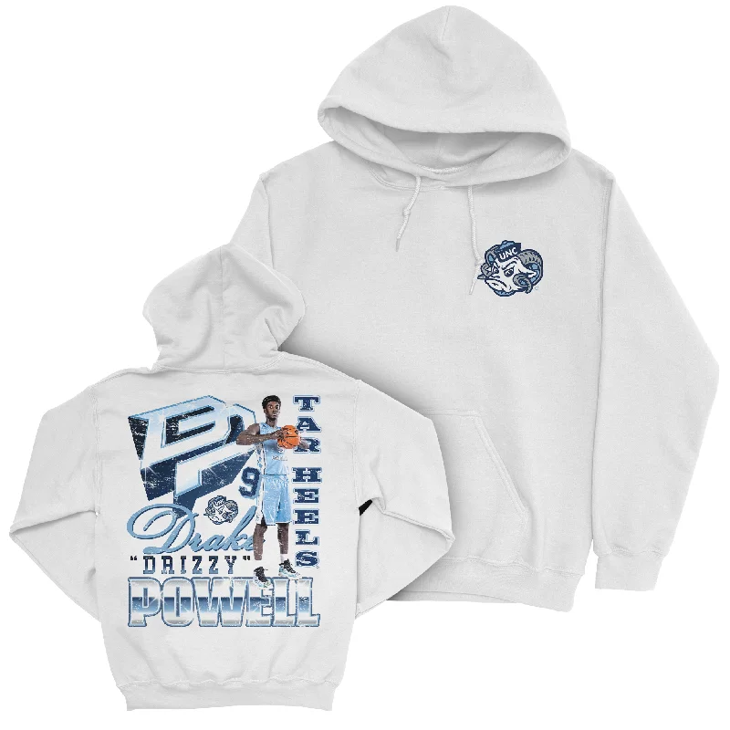 Men's hoodies heavy-duty -EXCLUSIVE RELEASE: Drake Powell Graphic White Hoodie