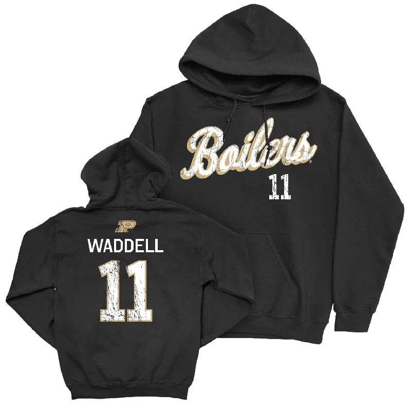 Men's hoodies side-pocket -Men's Basketball Black Script Hoodie - Brian Waddell | #11