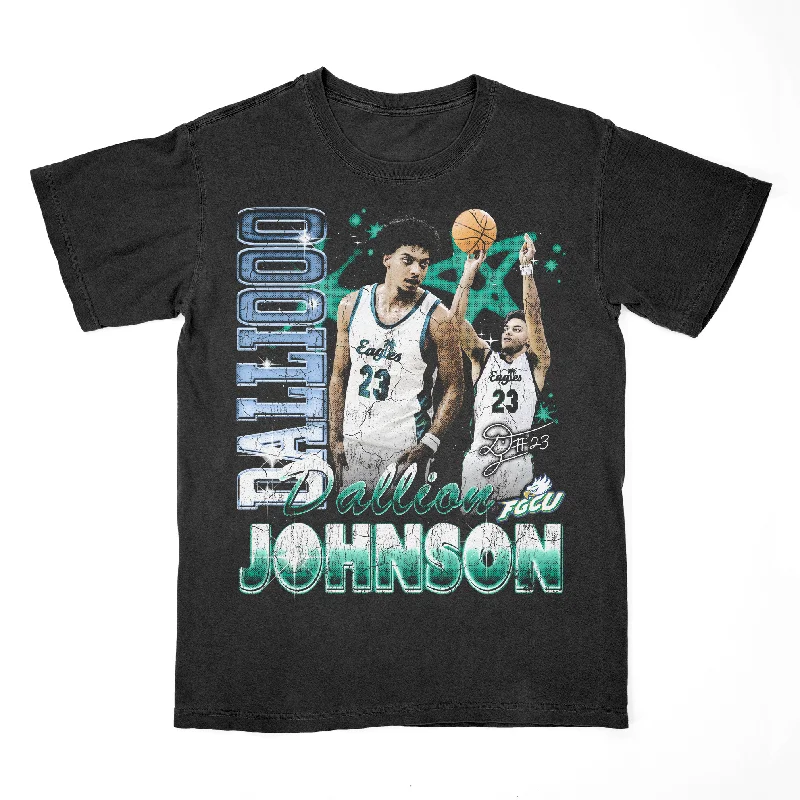 Men's basketball T-shirt quality ensemble -EXCLUSIVE RELEASE: Dallion Johnson 90s Black Tee