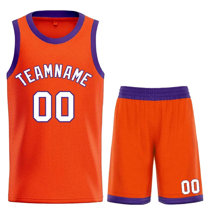 Men's basketball uniform custom outfit -Custom Orange White-Royal Bull Classic Sets Basketball Jersey