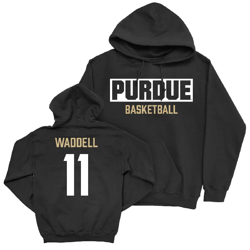 Men's hoodies solid-color -Men's Basketball Black Staple Hoodie - Brian Waddell | #11