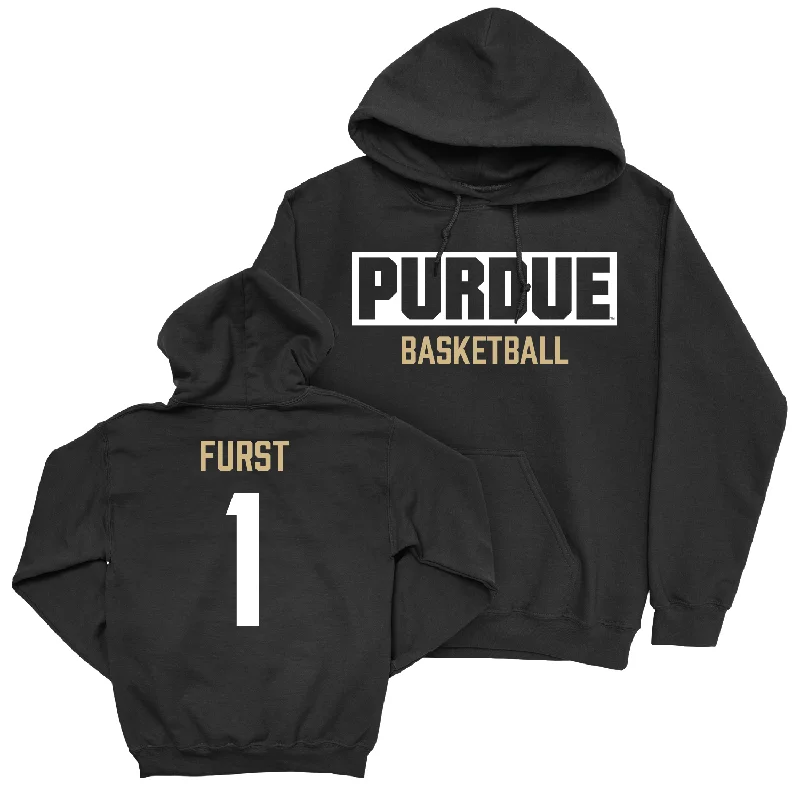 Men's hoodies vibrant -Men's Basketball Black Staple Hoodie - Caleb Furst | #1