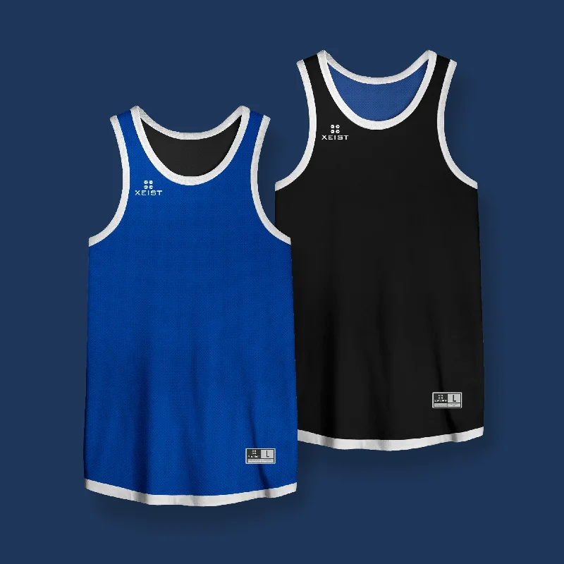 Men's basketball uniform bold designs -LiteOneX Reversible Jersey: Blue & Black