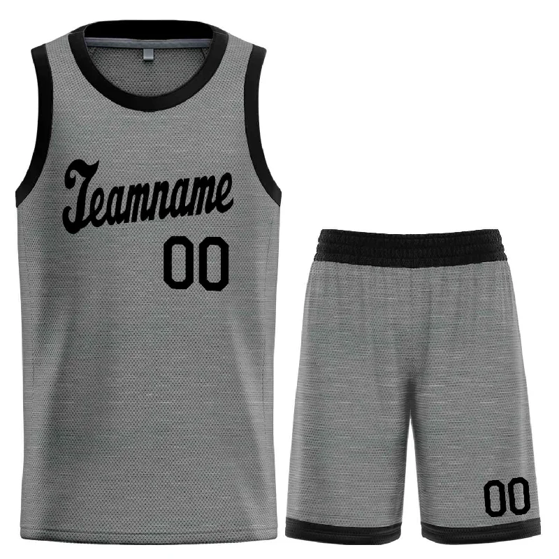 Men's basketball uniform performance collection -Custom Dark Gray Black Classic Sets Sports Uniform Basketball Jersey