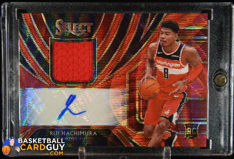 Men's basketball uniform pro jerseys -Rui Hachimura 2019-20 Select Rookie Jersey Autographs Prizms Red Wave #4