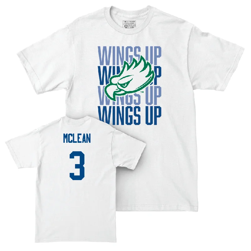 Men's basketball T-shirt sport offer -Men's Basketball White Wings Up Tee - Zavian McLean