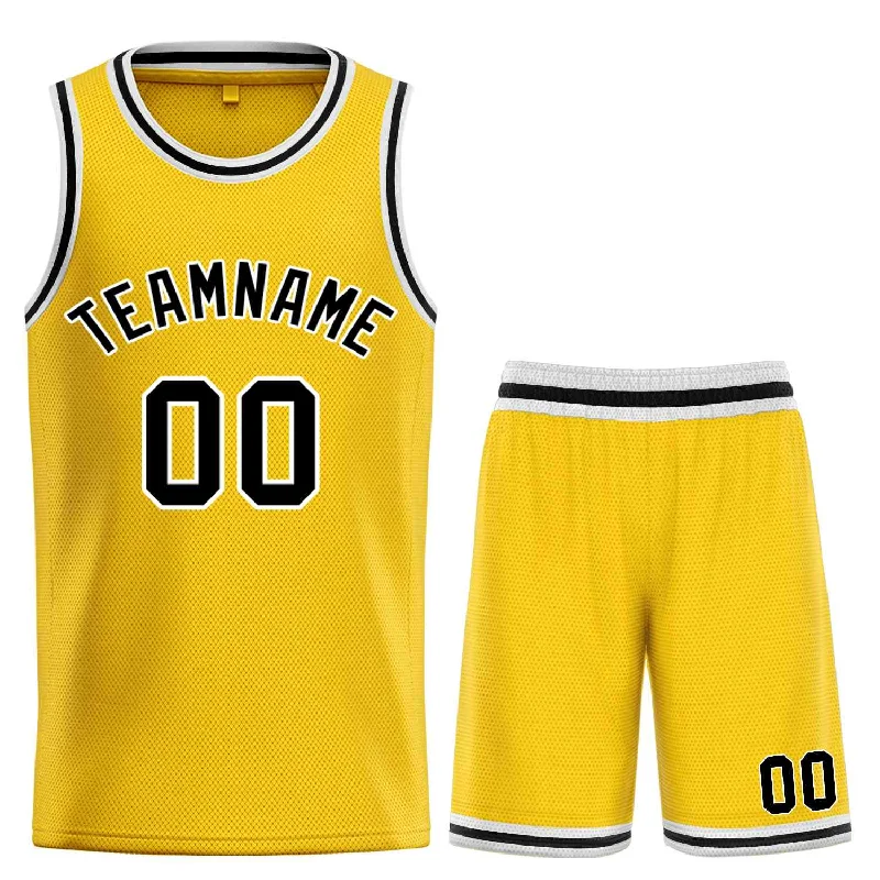 Men's basketball uniform player uniform -Custom Yellow Black-White Bull Classic Sets Basketball Jersey