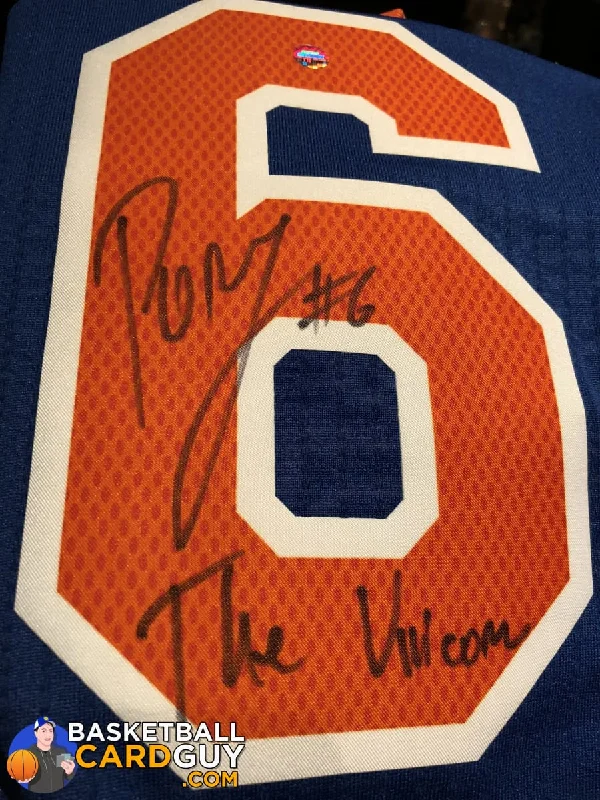 Men's basketball uniform size selection -Kristaps Porzingis Autographed Jersey "The Unicorn" Inscription (Steiner COA)