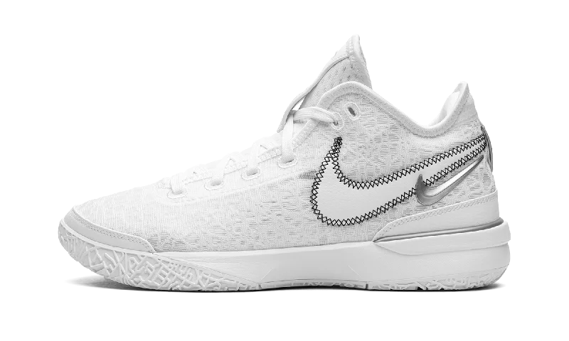 Basketball shoes premium -Zoom Lebron NXXT Gen "White / Metallic Silver"