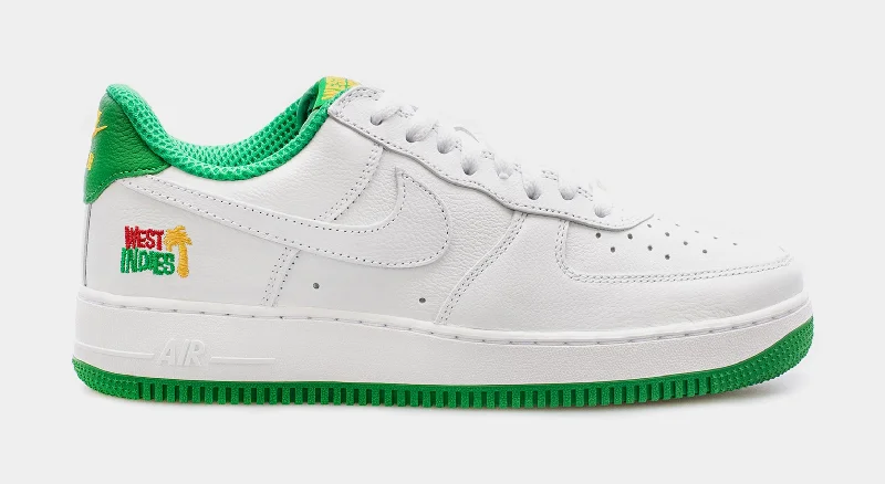 Basketball shoes breathable-traction -Air Force 1 Low West Indies Mens Lifestyle Shoes (White/Green)