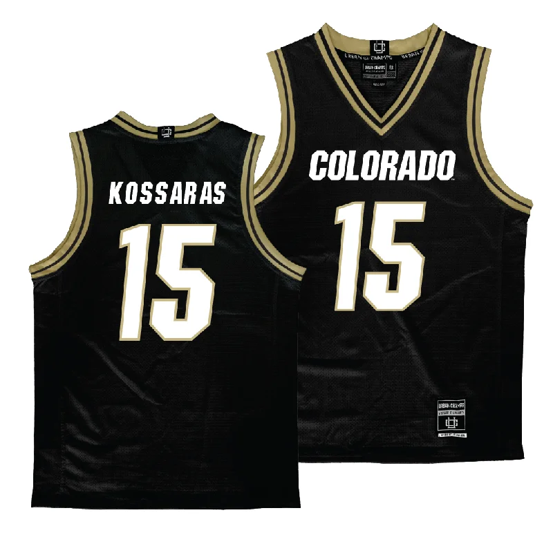 Men's basketball uniform affordable offer -Colorado Men's Black Basketball Jersey  - Felix Kossaras