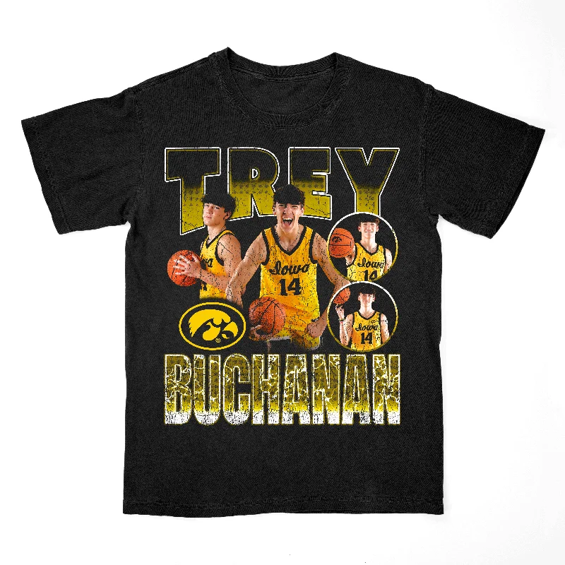 Men's basketball T-shirt dual-sided print -EXCLUSIVE RELEASE: Trey Buchanan Graphic Black Tee