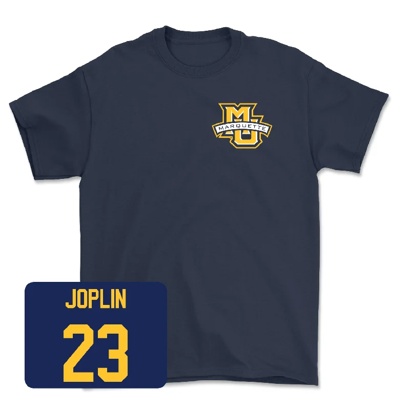 Men's basketball T-shirt gym essential -Navy Men's Basketball Classic Tee - David Joplin