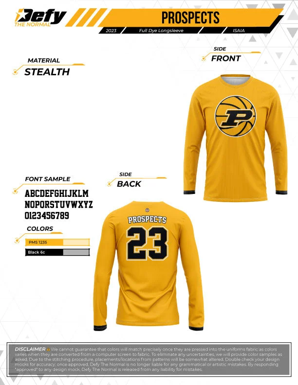 Men's basketball uniform discount code -Prospects Basketball Men's Full-Dye Long Sleeve Shooter Jersey