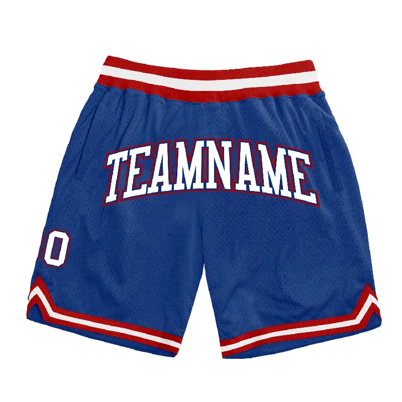 Men's basketball shorts hybrid-team -Custom Royal White-Red Authentic Throwback Basketball Shorts