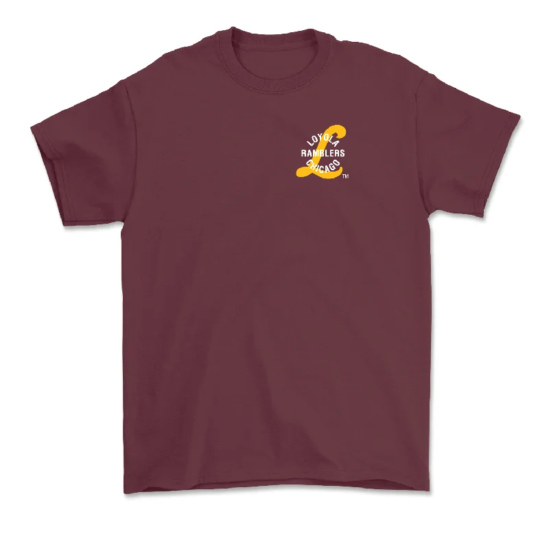 Men's basketball T-shirt lightweight collection -Maroon Men's Basketball LUC Tee - Jalen Quinn