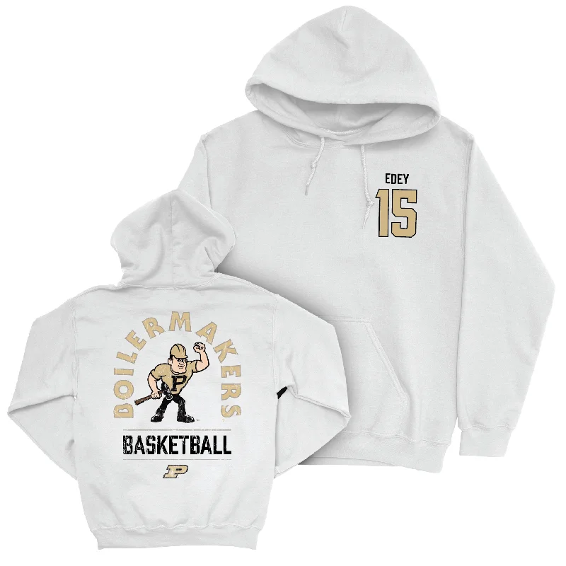 Men's hoodies quick-dry -Men's Basketball White Mascot Hoodie - Zach Edey | #15