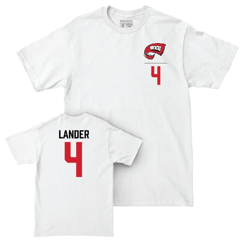 Men's basketball T-shirt value kit -WKU Men's Basketball White Logo Comfort Colors Tee - Khristian Lander | #4