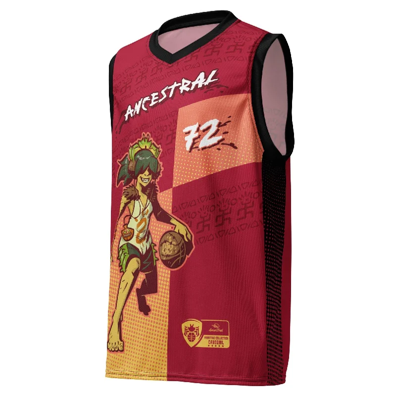 Men's basketball uniform sports jerseys -Primitive Cavegirl 1 - Basketball Unisex Jersey