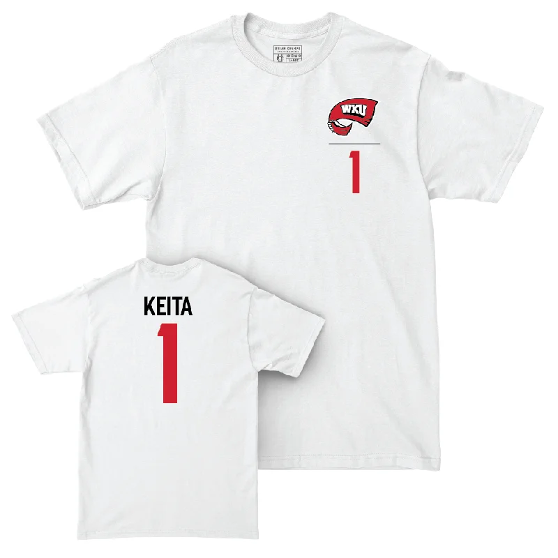 Men's basketball T-shirt sport package -WKU Men's Basketball White Logo Comfort Colors Tee   - Blaise Keita