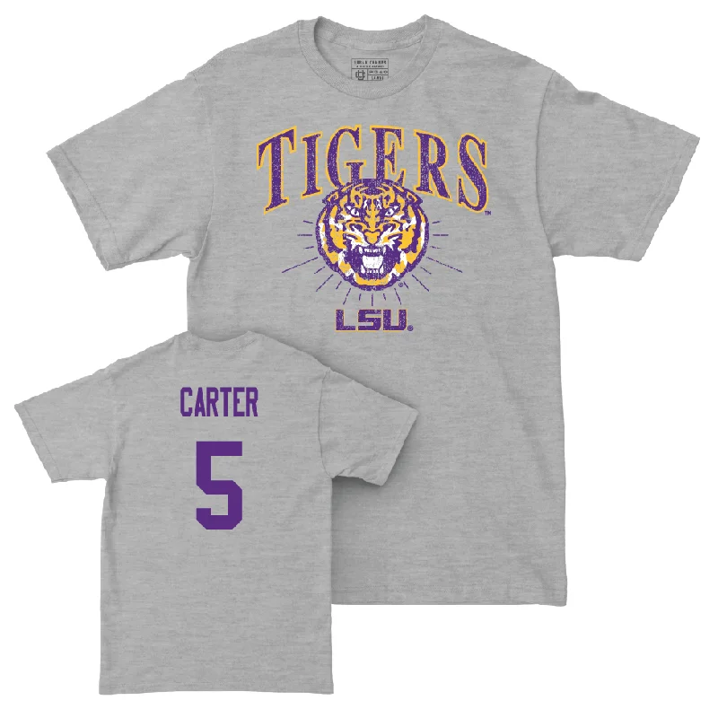 Men's basketball T-shirt anti-sweat tech -Men's Basketball Sport Grey Tigers Tee  - Cam Carter