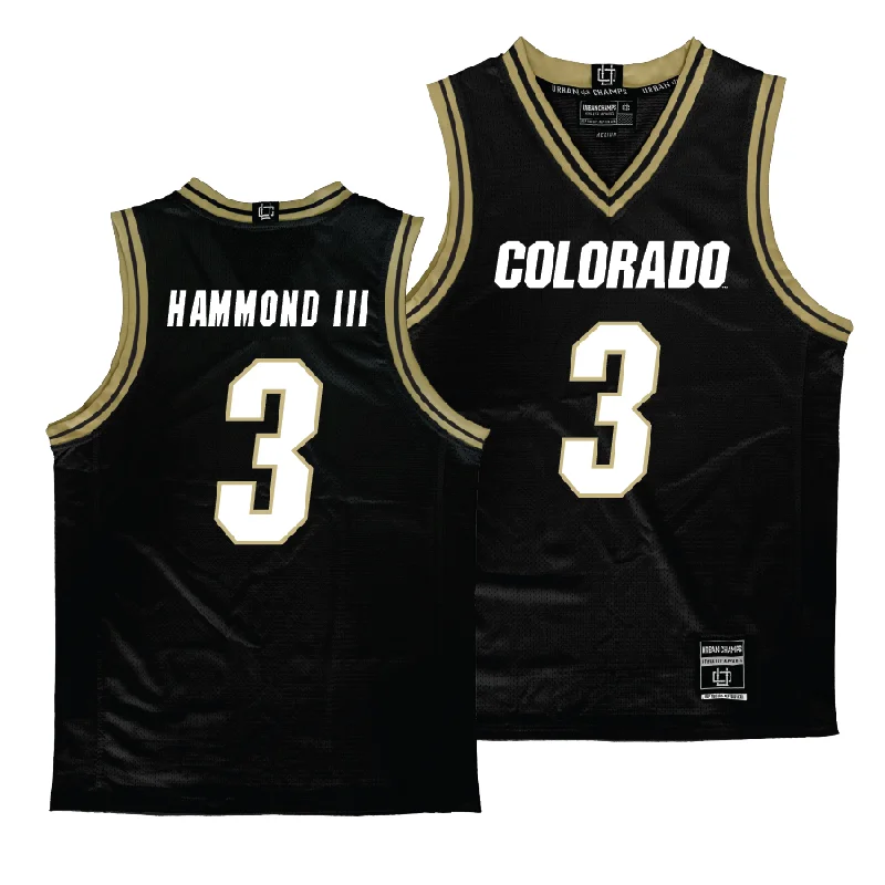 Men's basketball uniform affordable shorts -Colorado Men's Black Basketball Jersey - Julian Hammond III | #3