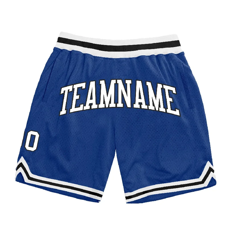 Men's basketball shorts rugged-elite -Custom Royal White-Black Authentic Throwback Basketball Shorts