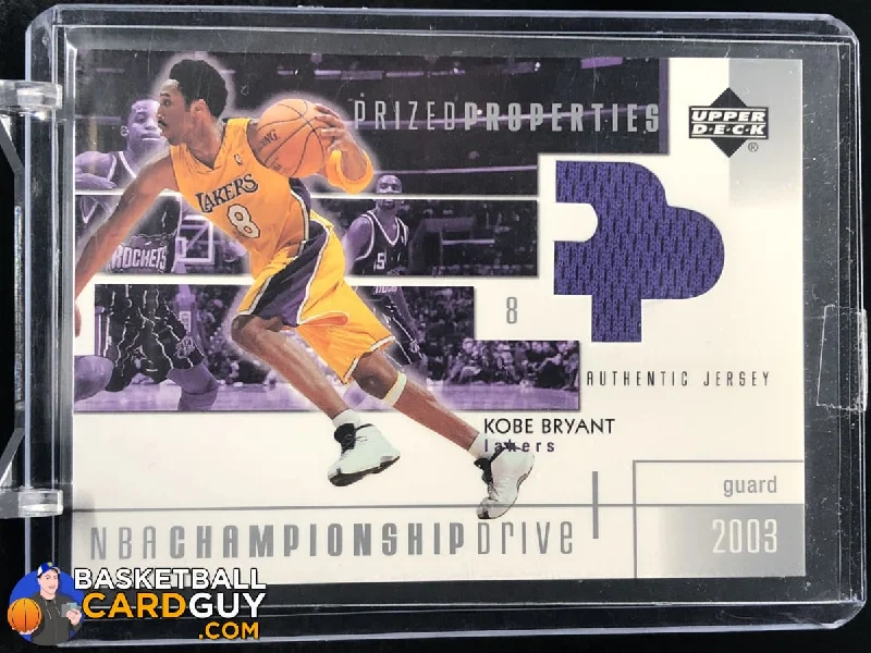 Men's basketball uniform sports ensemble -Kobe Bryant 2002-03 Upper Deck Championship Drive Prized Properties Jersey #KBPP