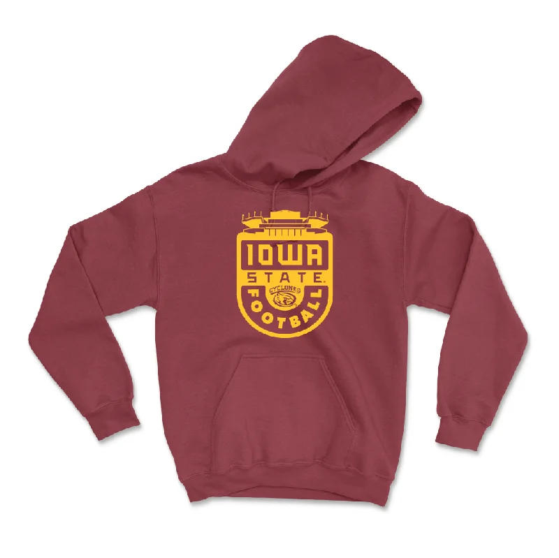 Men's hoodies durable-warmth -Crimson Football Stadium Hoodie - Asle Thorson